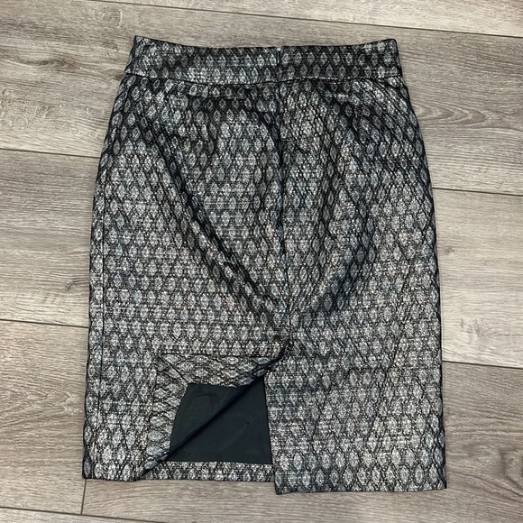 J. CREW skirt like new. Shiny material great for holiday parties - Picture 2 of 4